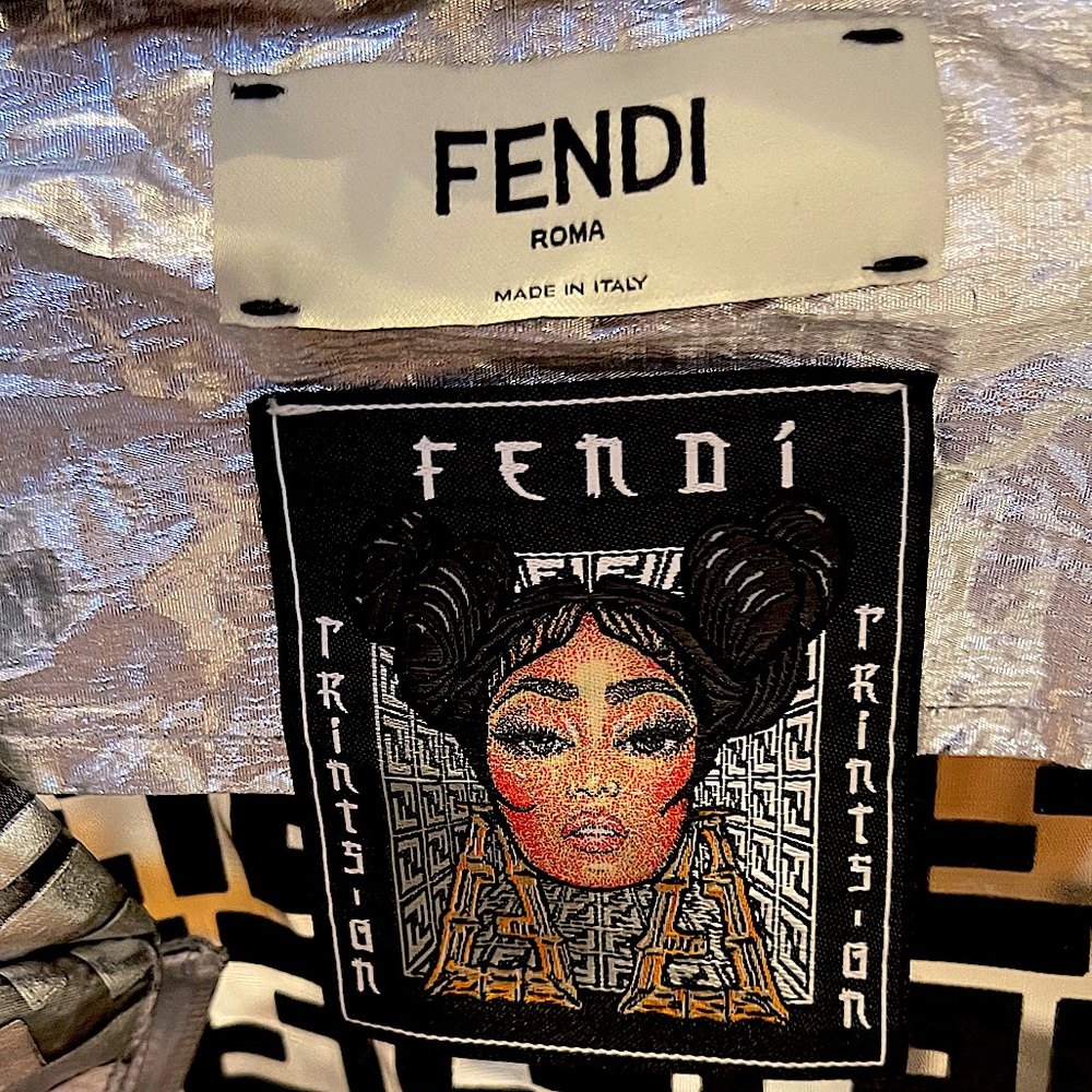 100% Autherntic NIcki Minaj Fendi collab UNISEX RAIN JACKET (42)